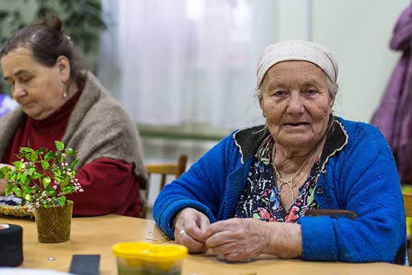 Szene aus russischem Seniorenheim