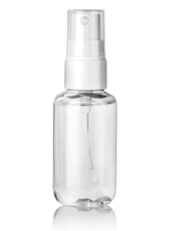 Eine Sprayflasche mit Schungit-Wasser